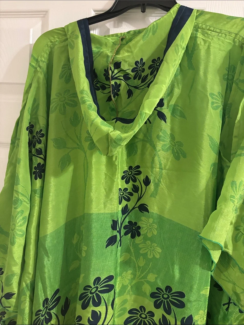 Hooded Silk Poncho